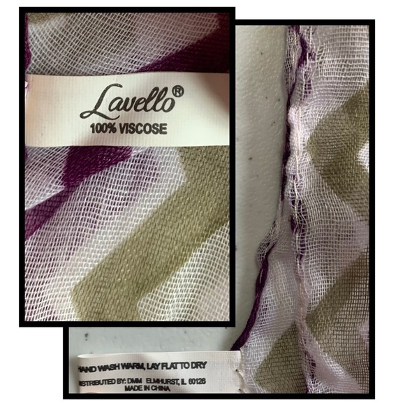 Lavello Purple and Gray Chevron Lightweight Circle Scarf - Picture 4 of 8